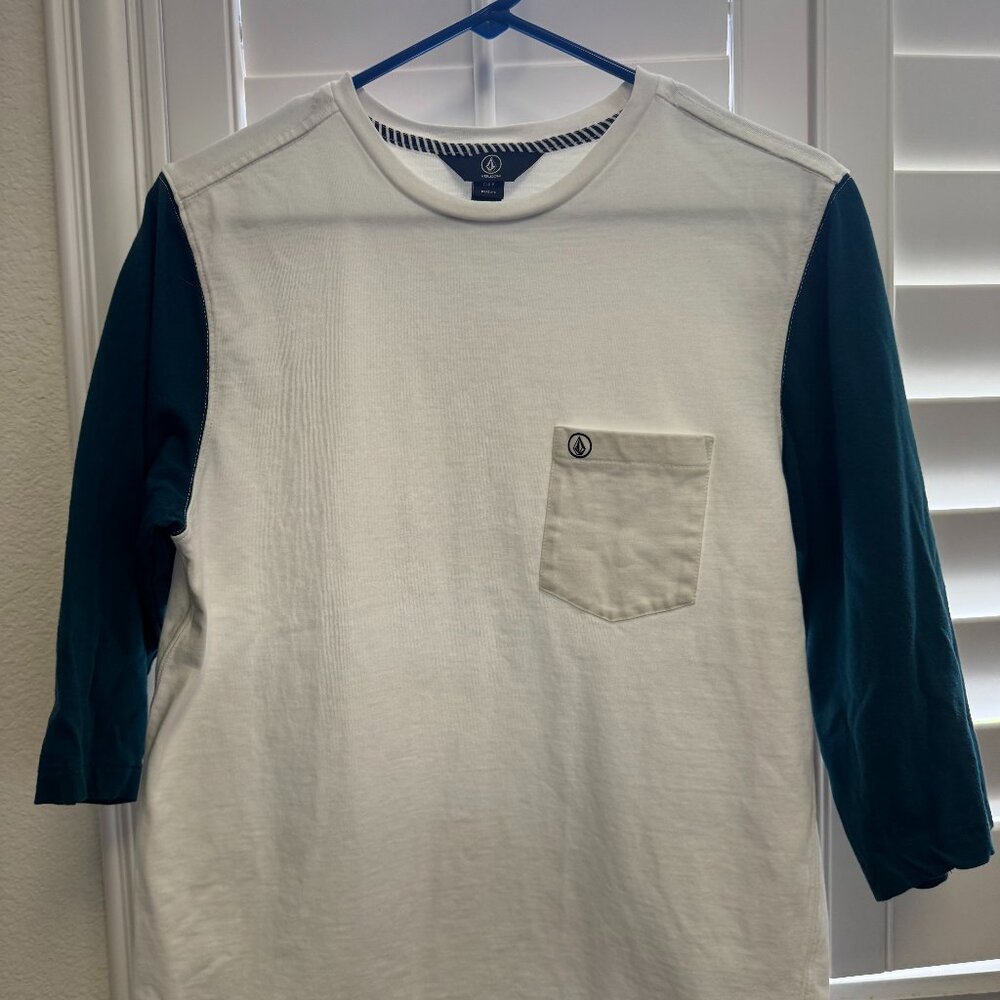 mens volcom 3/4 sleeve tee